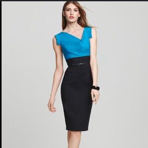 Black halo two tone sheath Jackie o new never worn. Sz 10